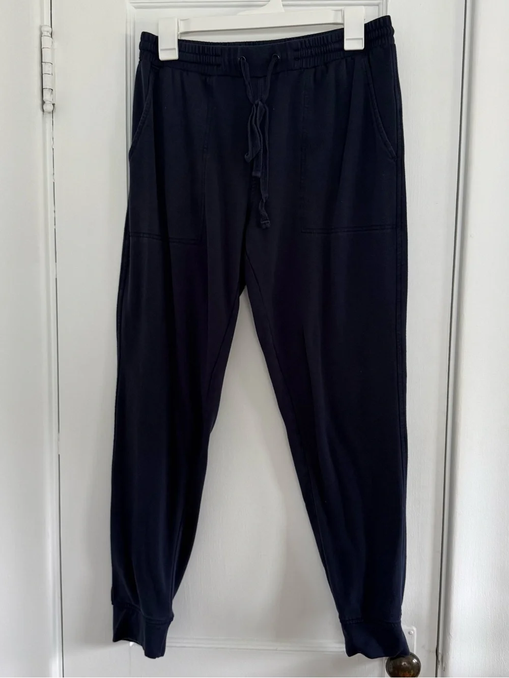 Quince Joggers Navy Tencel Modal Casual Drawstring Sweatpants Sz Small